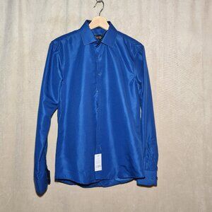 NWT Nicole Miller Men's blue longsleeve shirt size S